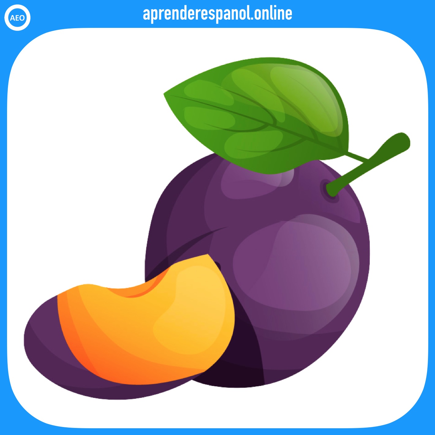 ciruela - frutas en español - vocabulario de las frutas en español