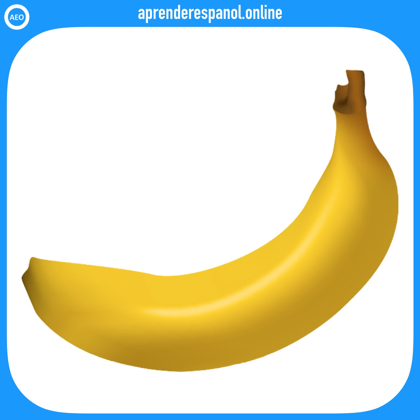 plátano - frutas en español - vocabulario de las frutas en español